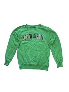 North Dakota Fighting Sioux Green Long Sleeve Sweatshirt MV SPORT Size Small